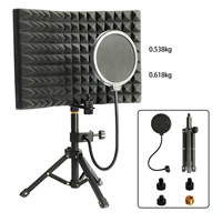 recording microphone isolation with tripod stand for vocals broadcast high density absorbent foam to filter vocal