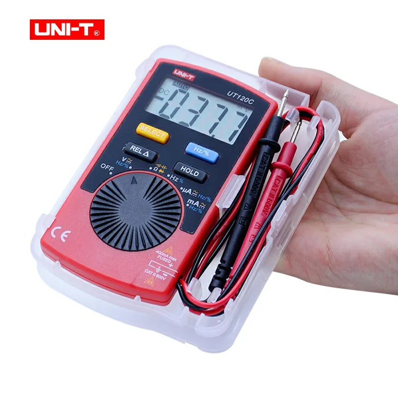 UNI-T UT120C Pocket Size Stype Digital Multimeter Auto Range Tester DC AC Voltage Diode Mini Electrical Meters LCD Display | Инструменты