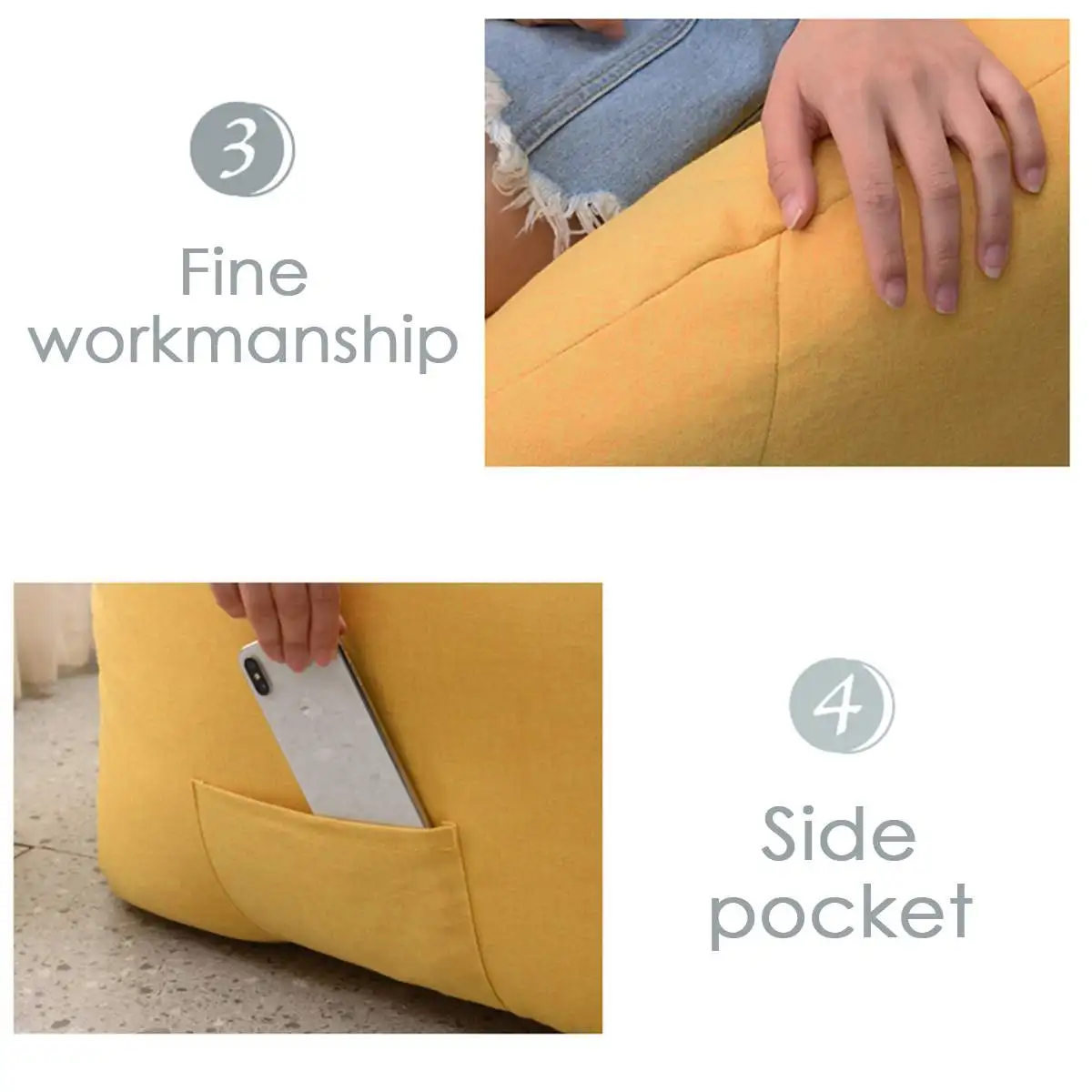 

Large Bean Bag Lazy Sofas Cover Chairs without Filler Linen Cloth Lounger Seat Bean Bag Pouf Puff Couch Tatami Living Room