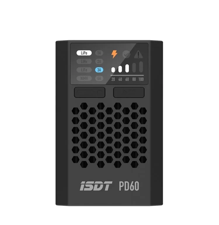 ISDT PD60 60W Lipo балансирующее зарядное устройство Type C вход для LiHV LiFe NIMH/Cd батарея