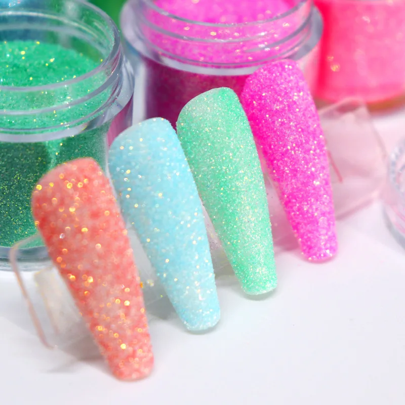 

Summer Rainbow Nail Polish Glitter Sugar Powder Gradient Shiny Pigment Nail Art Candy Color UV Gel Polish Nail Art Supplies