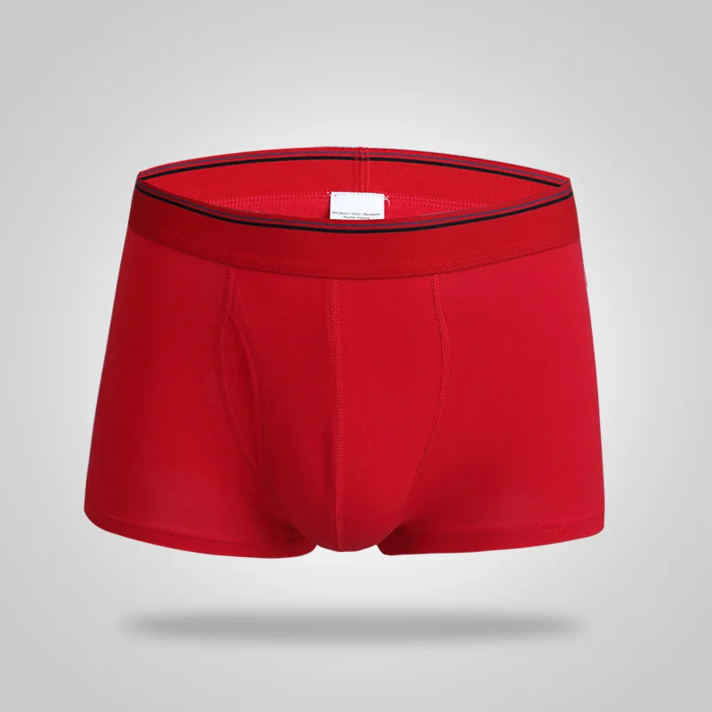 3 шт./комплект мужские однотонные хлопковые трусы-боксеры | Мужская одежда