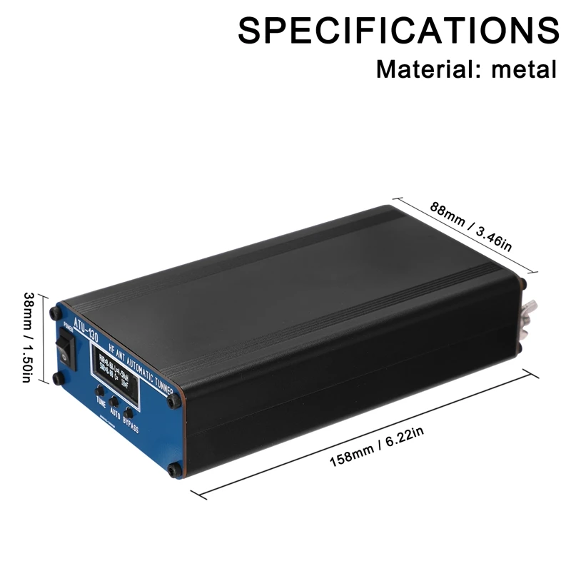 120W Shortwave Automatic Antenna Tuner with HF32 10A HF33 5A Relays AT130-1 1.9-54MHz Mini Radio Device | Электроника