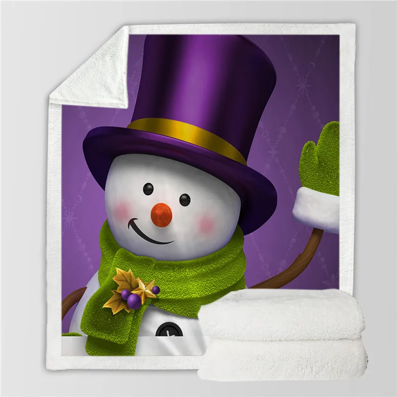 Плюшевое одеяло рождественские украшения для дома Фланелевое покрывало из