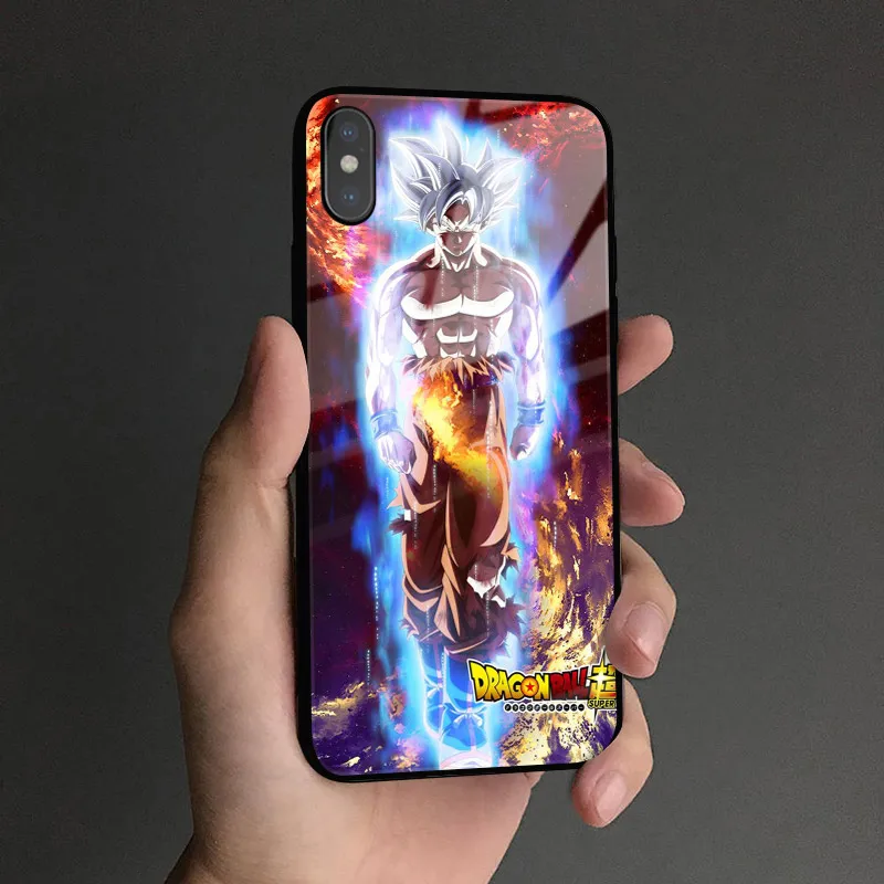 TGLASS 41 Goku ультра инстинкт Драконий жемчуг стеклянный Мягкий силиконовый чехол для телефона чехол для iPhone 6 6s 7 8 Plus X XR XS 11 Pro MAX - Цвет: TGLASS 41