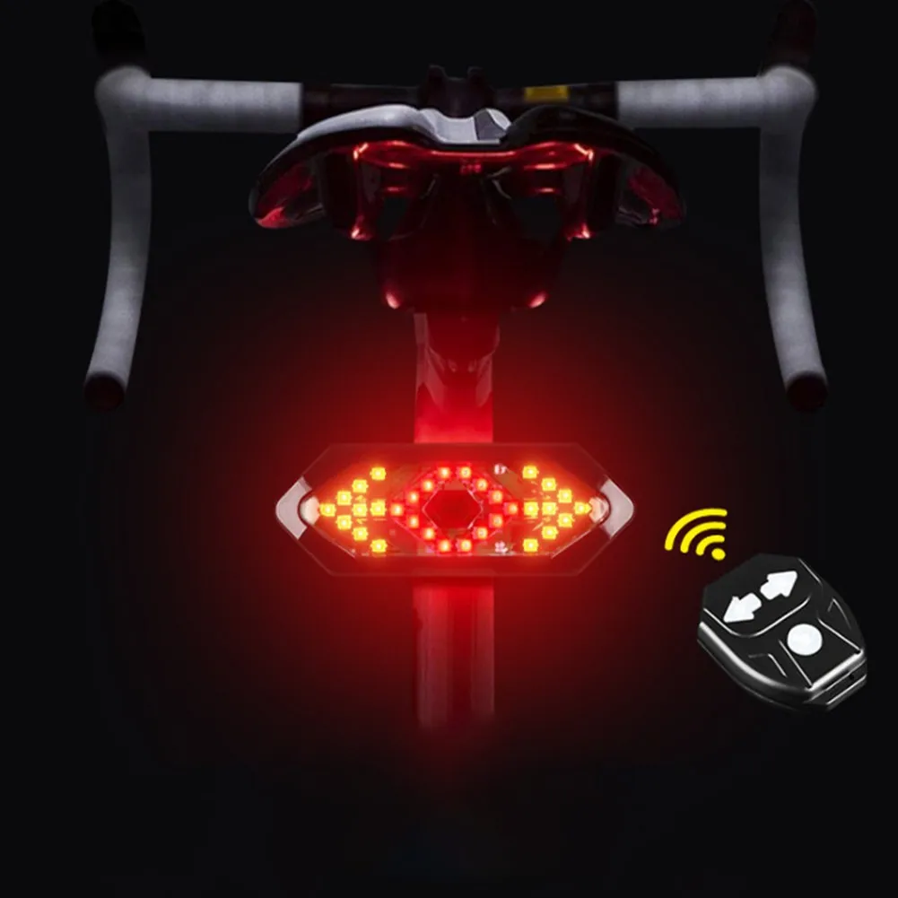 

Bicycle Bike USB Charging Warning Turn Signal Wireless LED Safety Back Light Riding Warning Saddle Waterproof Bike Rear Light