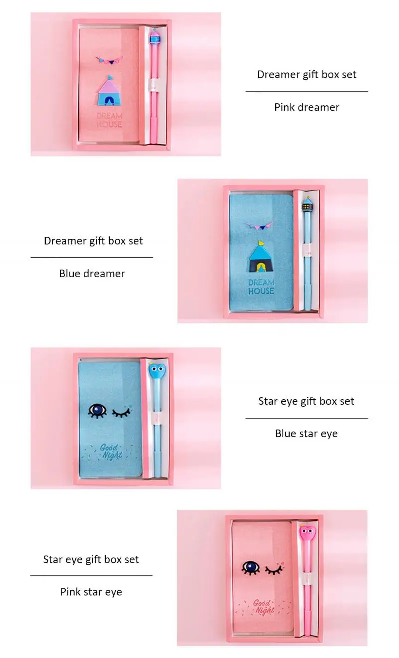 Новогодний подарок мультяшный набор ручка для блокнота наряд коробка пары