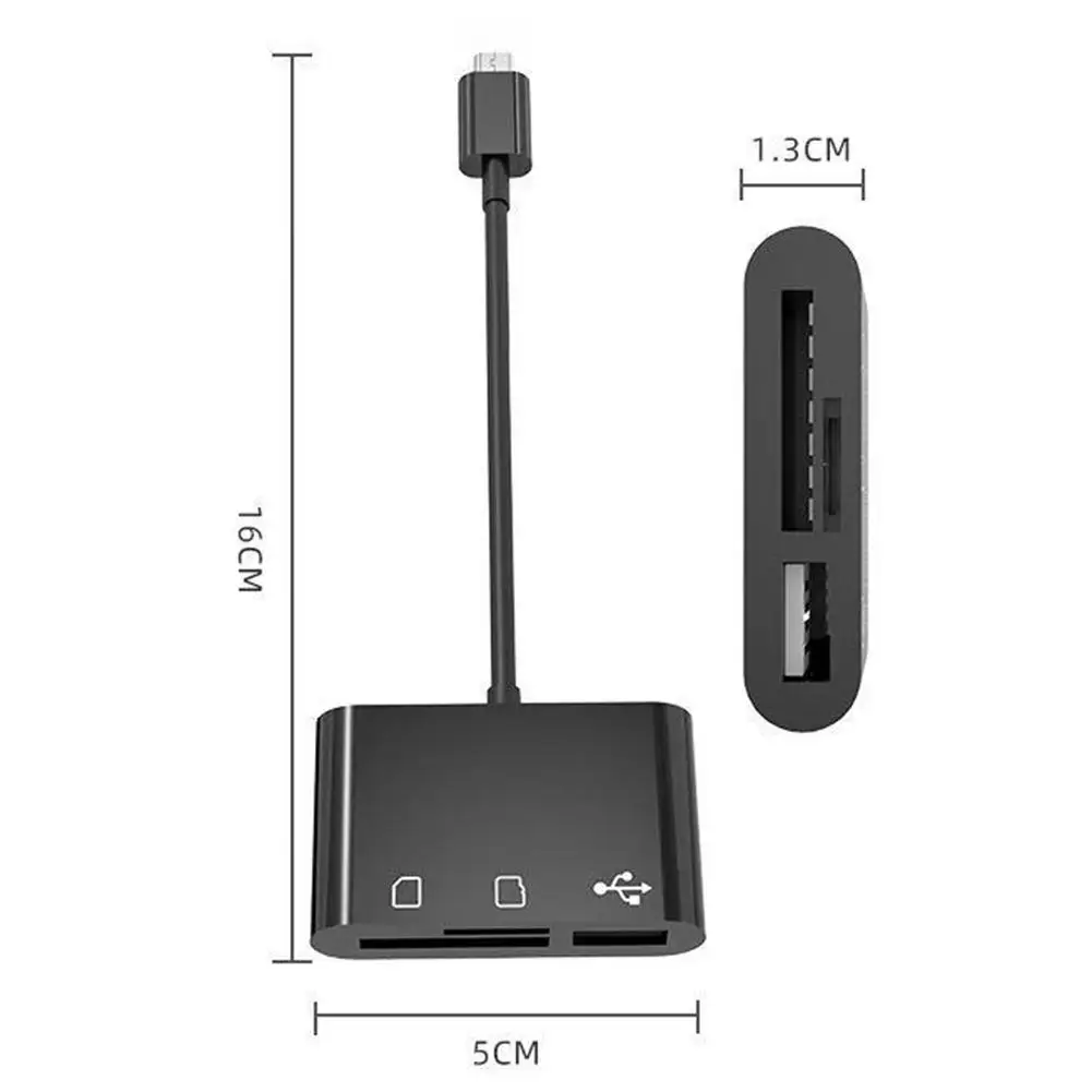 3 в 1 мульти микро USB 2 0 OTG Хост-адаптер кабель TF SD концентратор-картридер памяти для