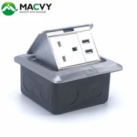 macvy uk pop up three hole dual usb charging socket floor socket box power socket with usb charger