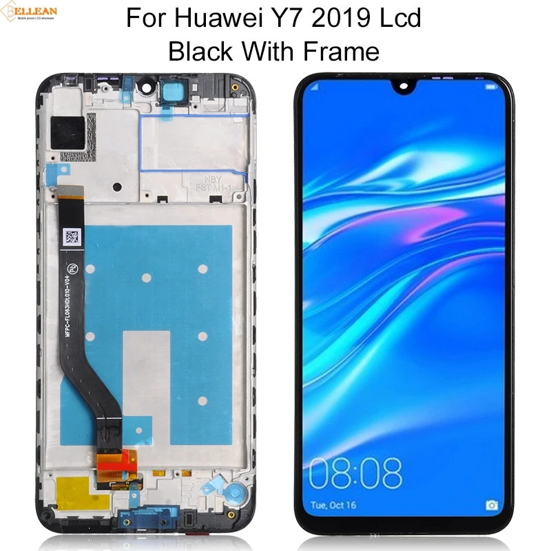 Catteny 1 шт. 6,26 дюйма для huawei Y7 ЖК DUB-LX3 L23 LX1 Дисплей кодирующий преобразователь сенсорного экрана в сборе Y7 Pro Y7 Prime с ЖК-дисплеем - Цвет: Black With Frame
