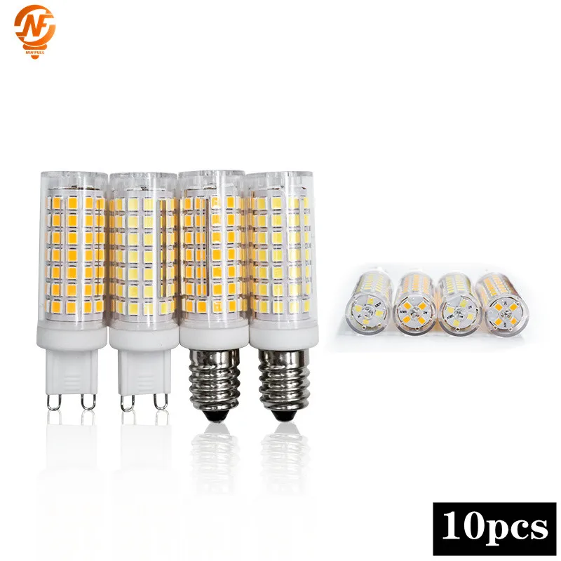 10pcs/lot G9 LED Lamp 220V 230V 110V No Flicker Dimmable E14 LED Bulb 6W Super Bright Chandelier Light Replace 70W Halogen Lamp
