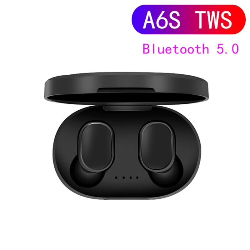 

A6S 5.0 TWS Bluetooth Earphone VS Redmi Airdots Wireless Headphone Stereo Headset Mini Earbuds for Xiaomi iPhone Huawei Samsung