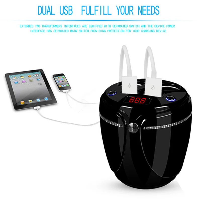 Многофункциональное 2 USB Автомобильное зарядное устройство держатель чашки