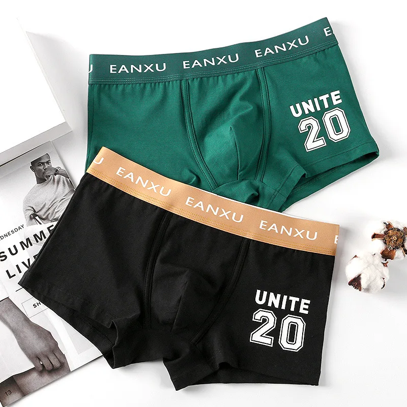 

Men Underwear breathable Cotton Boxers Panties Comfortable Mens Underpants Sexy Solid Cuecas Trunks Brand Shorts Men Boxer