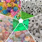 300 500 шт.лот Круглые Светящиеся бусины россыпью 4x7 мм 6x10 мм растущие в темноте акриловые бусины для изготовления браслетов ювелирных изделий своими руками