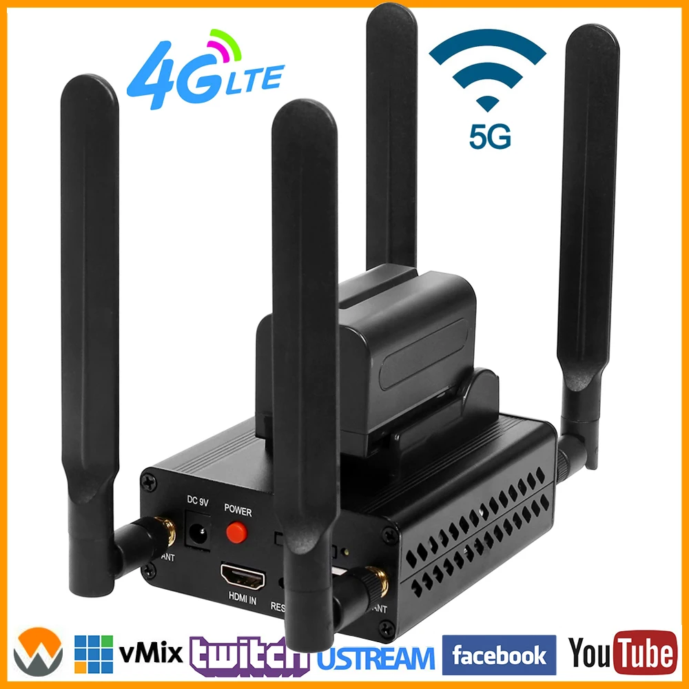 Кодировщик 4G LTE 1080P 1080i HDMI IP в реальном времени H.264 H.265 потоковый кодировщик WIFI с HTTP