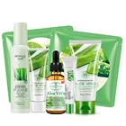 Увлажняющая маска для лица с алоэ вера, Сыворотка от морщин, выцветает и мелких линий, восстанавливает кожу вокруг глаз, лечит акне, набор для ухода за кожей лица