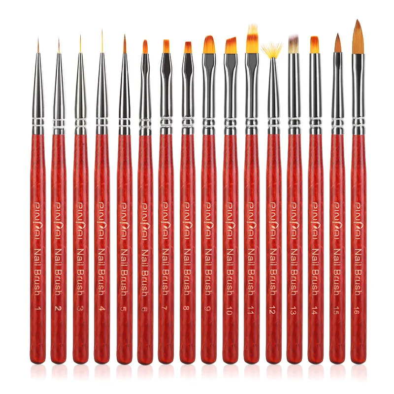 

New Multifunctional Nail Art Pen Exquisite Wooden Nail Brush Drawing Pen Painted Pen Smudge Pen Nail Brush Nail Art Tool