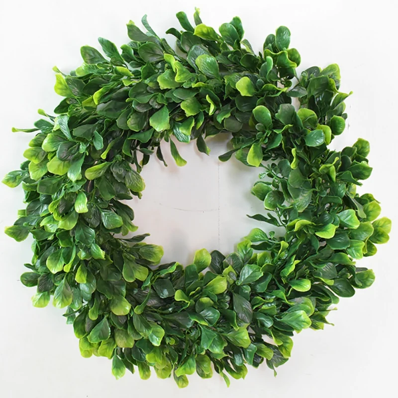 16 Inches Faux Greenery Wreath Artificial Jasmine Wreathfor Front Door Farmhouse Spring Home Office Housewarming Gift HOT | Дом и сад