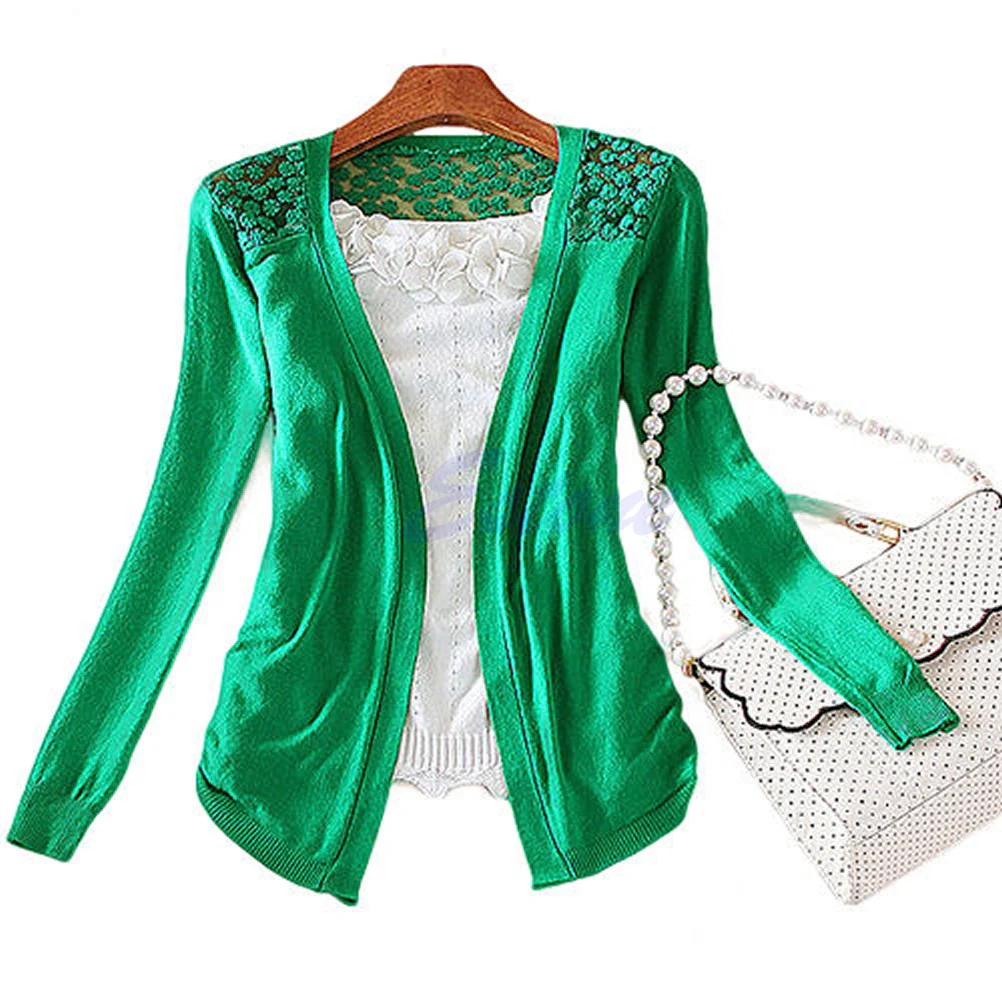 Лидер продаж Женская милая вязаная блузка карамельного цвета кофта кардиган