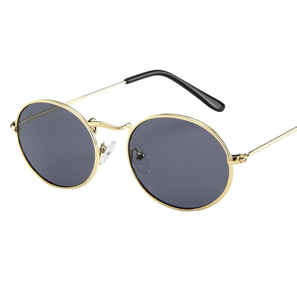 

sunglasses Vintage Retro Oval Sunglasses Ellipse Metal Frame Glasses Trendy Fashion Shades okulary przeciwsloneczne damskie