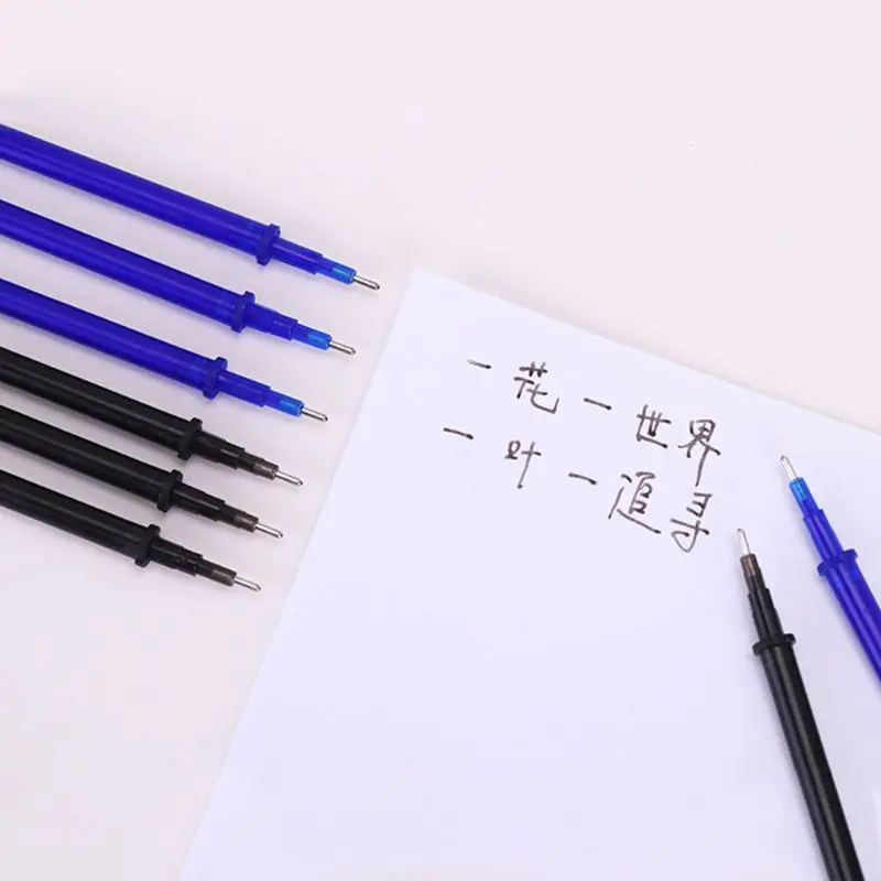 

100Pcs/set Erasable Pen Refill 0.5mm Blue/Black Ink Writing Pen For Office Students Stationery