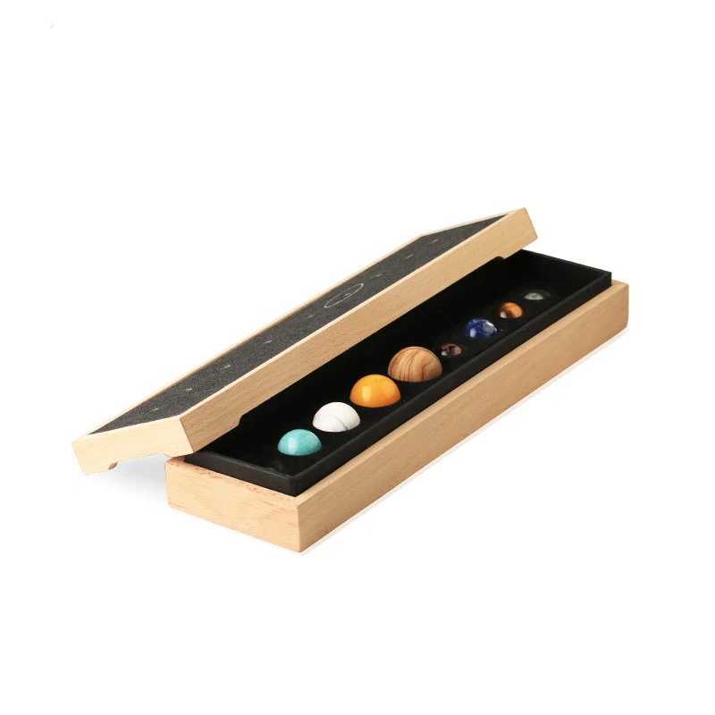 

Natural Stone Nine Planets Of The Solar System Specimen Collection Box Reiki Crystals Kit Home Desk Decor Chakra Healing Jewelry