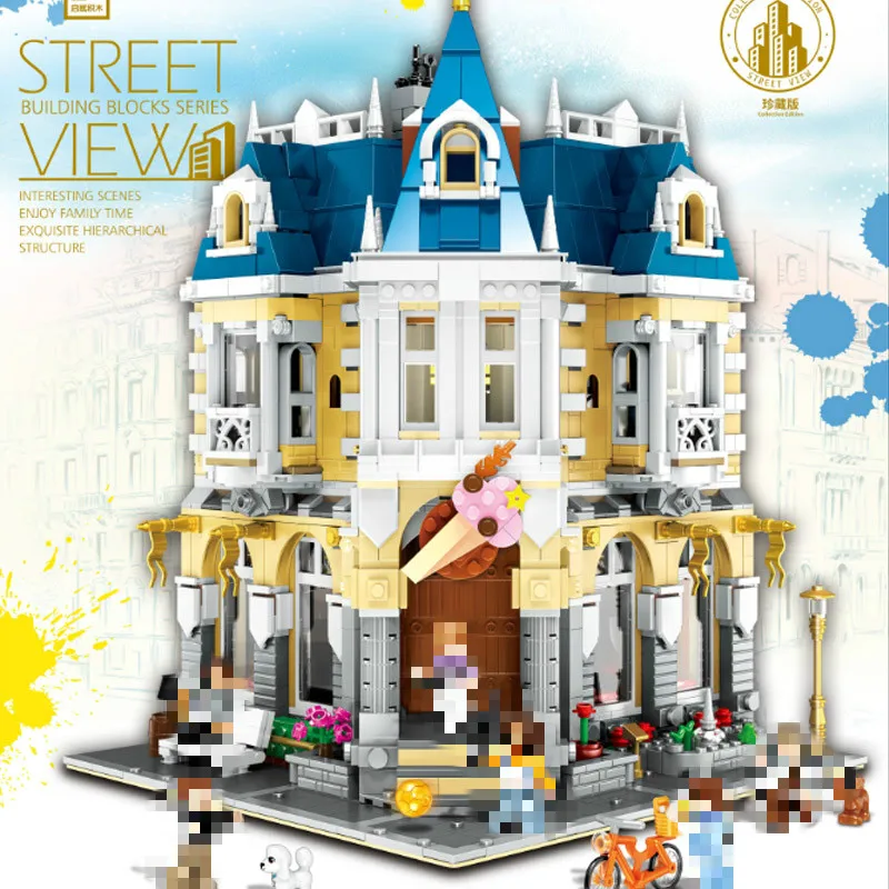 

QL0923 MOC серии «вид на улице», реальные модели, магазин одежды, строительные блоки, 2032 шт., кирпичи, игрушки, наборы, совместим с создателем