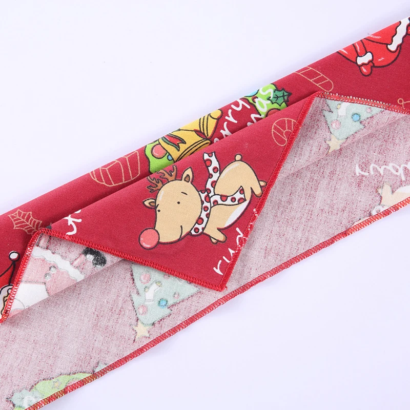 Треугольная бандана для собак мягкий хлопковый шарф слюнявчик Рождественский