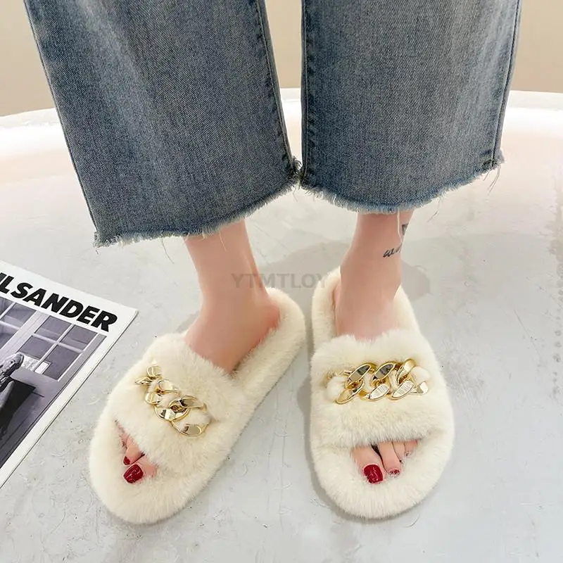 Women's Winter Warm Slippers Cozy Soft Plush Non Slip Flat Comfortable Luxury Indoor Ytmtloy House Shoes Sapatos Mulher | Обувь