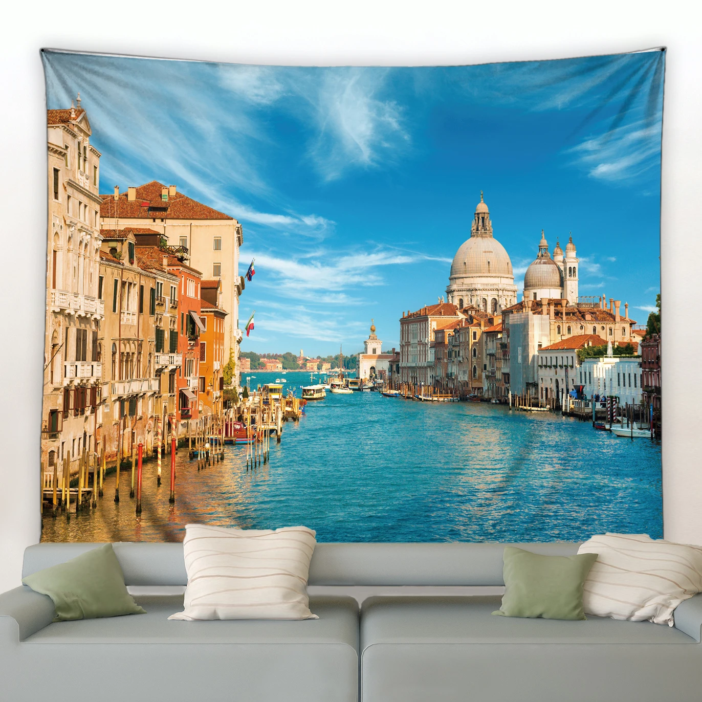 

Венеция-город на воде, настенное украшение, Дания, сказка, круизное судно, гобелен с пейзажем Hippie спальня, богемное украшение для дома