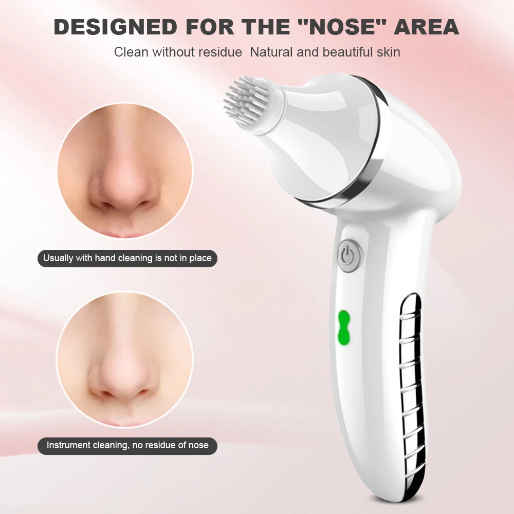 

4 In 1 Wash Facial Cleansing Brush Sonic Vibration Face Cleaner Electric Waterproof Massage with 4 Heads Face Cleaning Apparatus