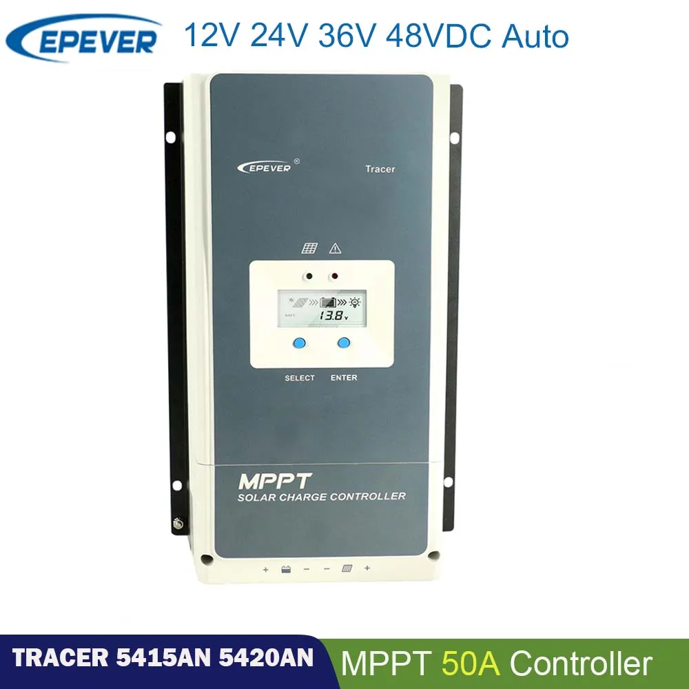 Контроллер заряда EPever MPPT 50A 12 В 24 36 48 автоматический солнечный регулятор ЖК