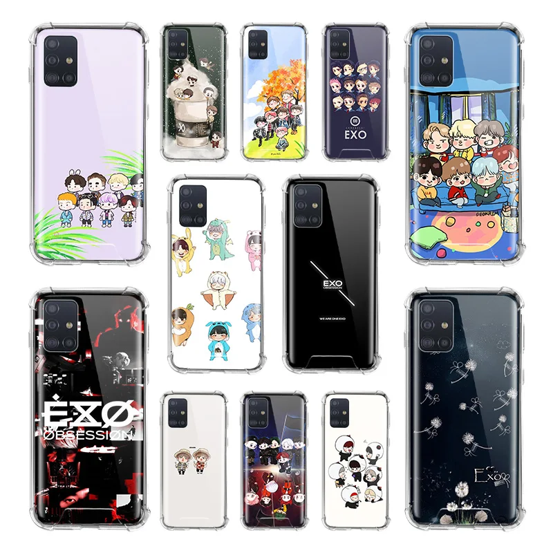 Чехол Kpop EXO Lucky One для Samsung Galaxy A51 A71 5G M31 A41 A31 A11 A01 M51 M21 чехол телефона из ТПУ с