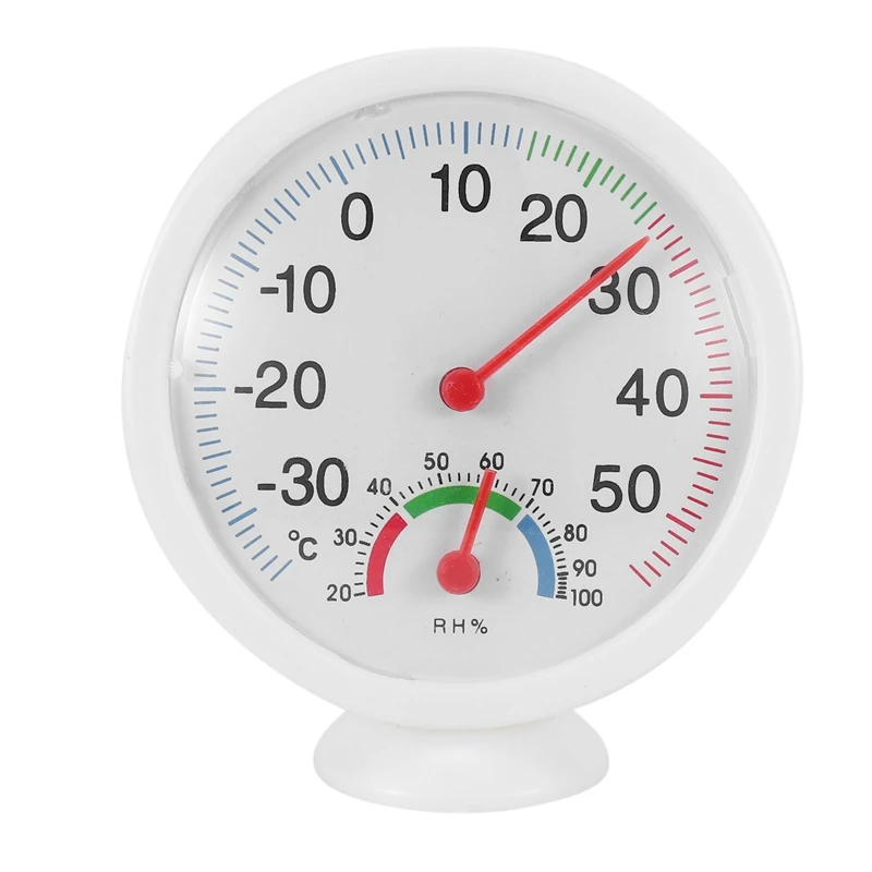 

Thermometer hygrometer needle round dial TESTER interior exterior white