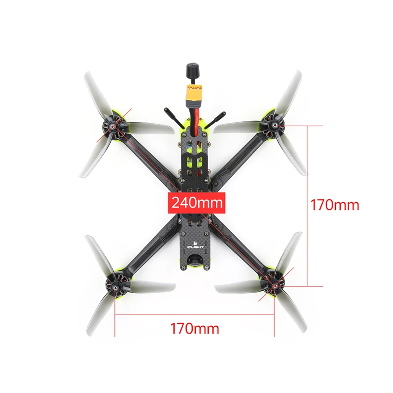 Iplight Nazgul5 227 мм 5 дюймов 4S/ 6S FPV гоночный Дрон BNF с XL5 V4 рамкой/XING E 2207 мотор/Caddx Ratel