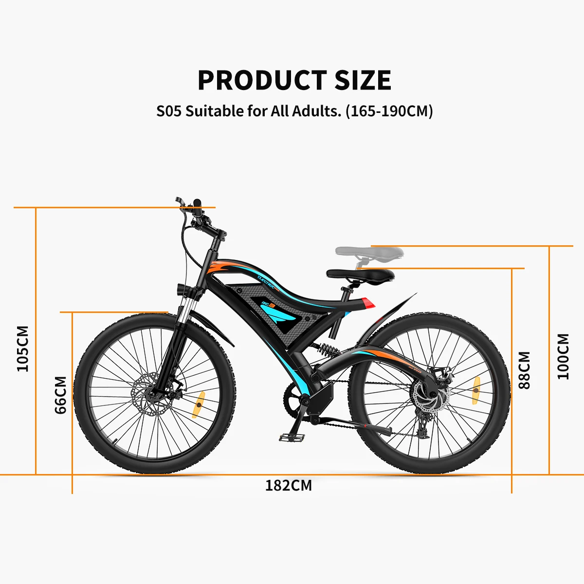 Электрический велосипед aostickmotor S05 500 Вт литиевая батарея 48 в 15 Ач | Спорт и
