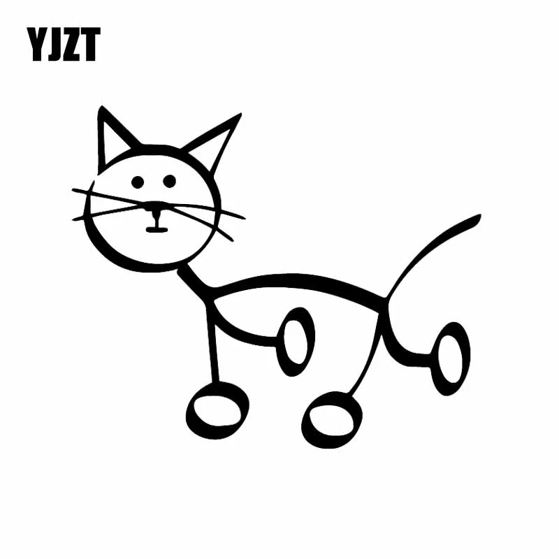 YJZT X см Виниловая наклейка с котенком милая Автомобильная мультяшный Забавный