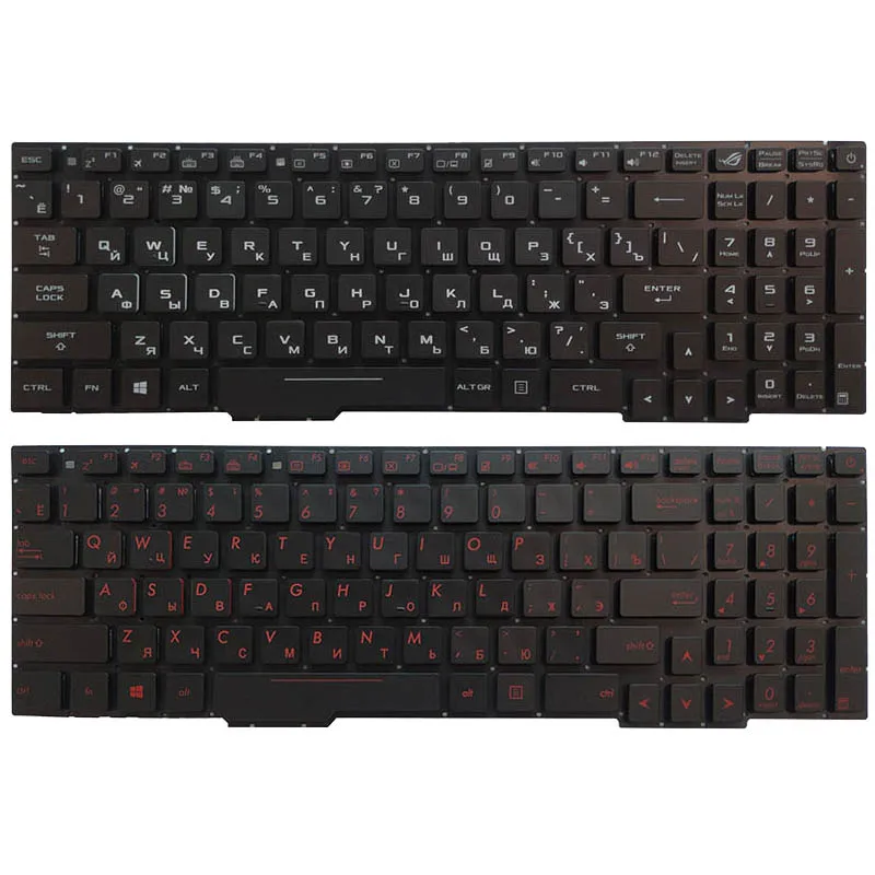 Русская клавиатура для ноутбука ASUS GL753 GL753V GL753VE GL753VD с подсветкой