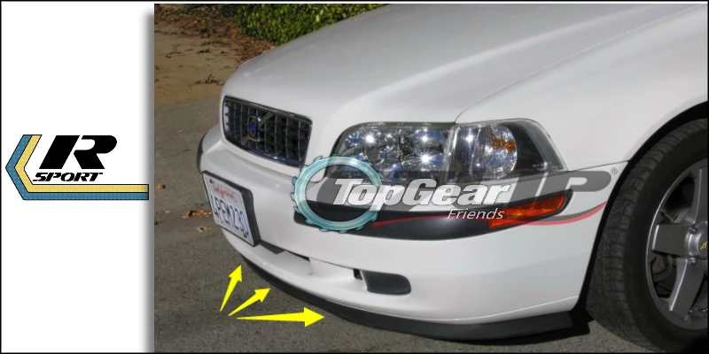 Дефлектор губ бампера для Volvo S70 1996 ~ 2000 передняя юбка спойлера ДЛЯ вентиляторов