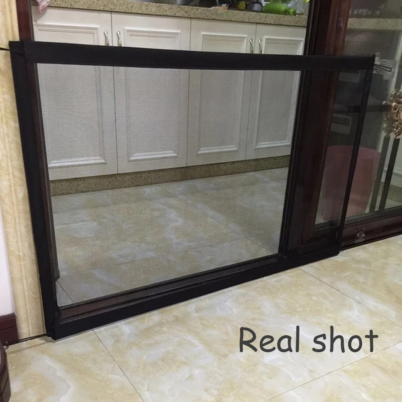 Портативная Складная сетчатая дверь для собак ворота домашних питомцев мягкие