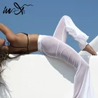 Длинные пляжные брюки In-X, сетчатые, прозрачные, быстросохнущие, пляжные брюки с высокой талией, новинка 2021