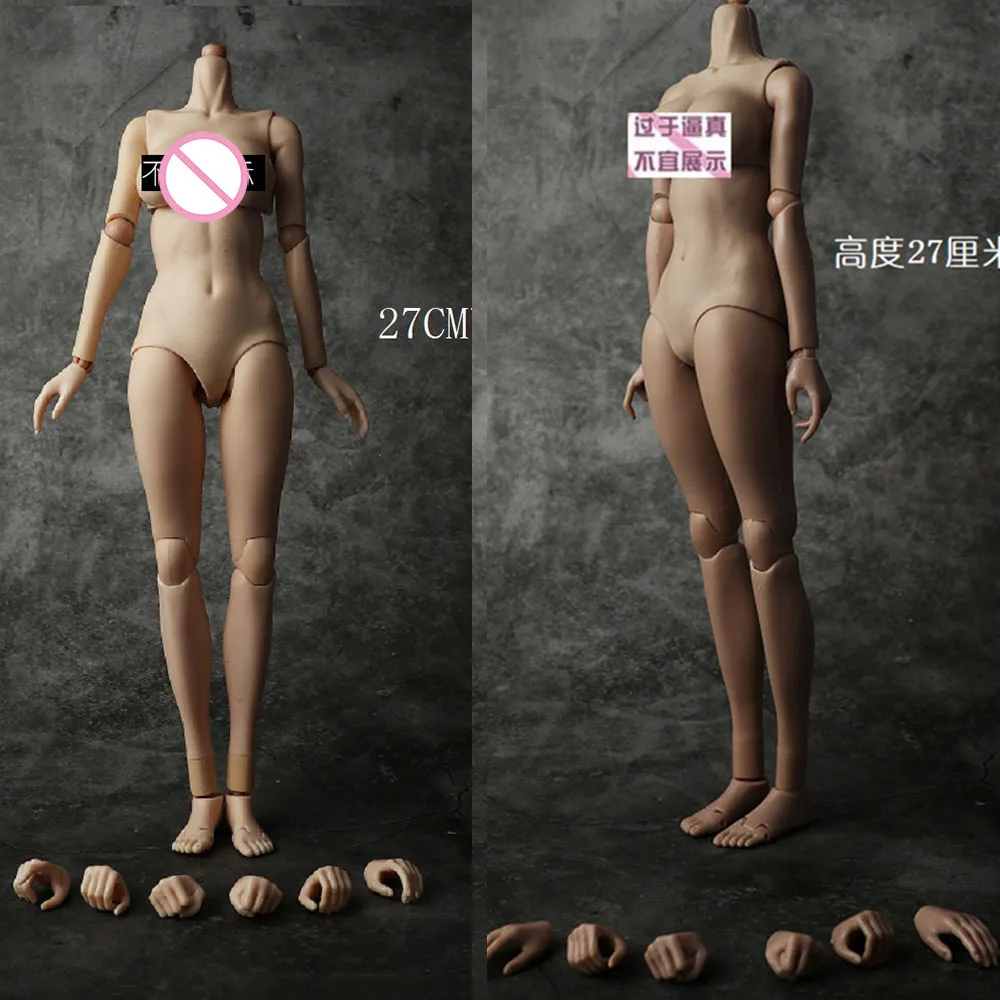 

In Stock 27 cm 1/6 Female Soldier Soft Bust Semi-encapsulated Body Joint Movable Art Painting Body Accessory Pale/Skin Body