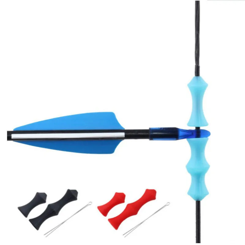 

Recurve bow silicone finger guard ball and arrow accessories string positioning rubber shock-absorbing roller