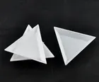 Контейнеры для хранения Пластиковые Треугольные белые 6,4 см (2 48 дюйма) X 7,3 см (2 78 дюйма), 20 шт.