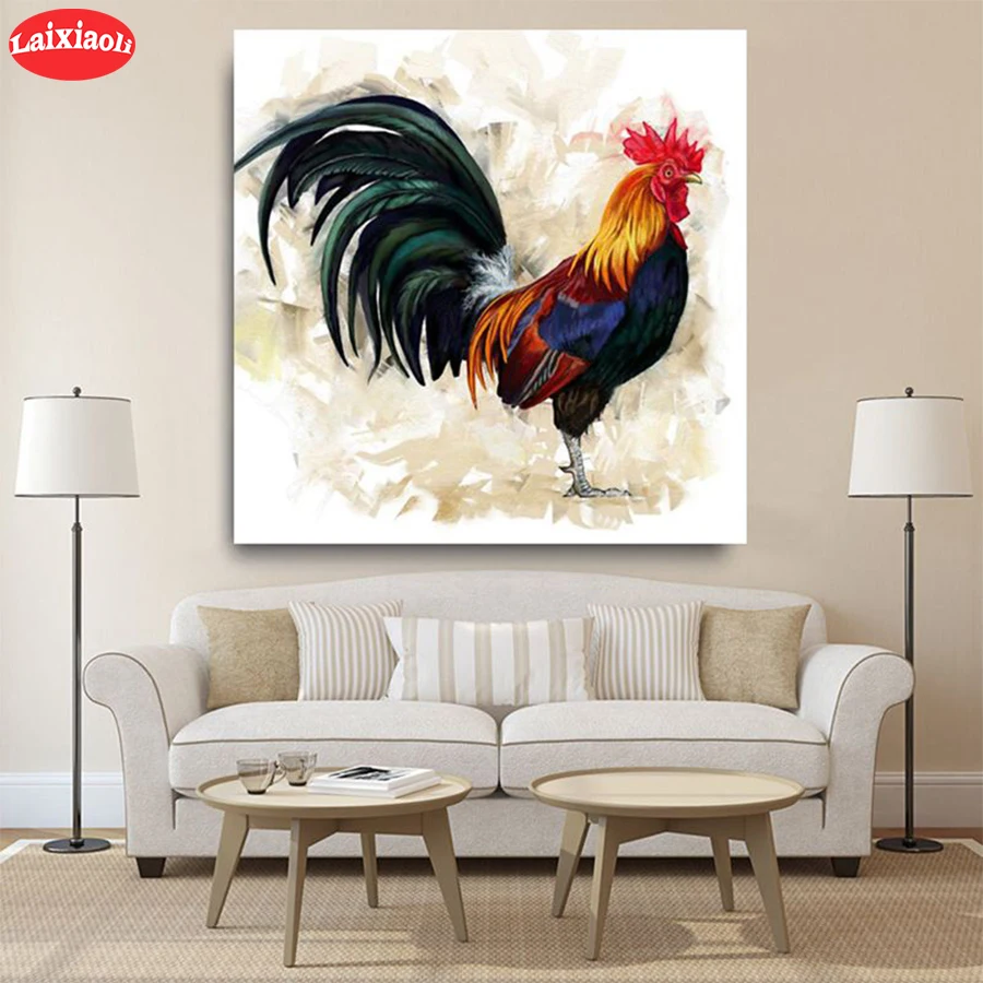 

5D DIY Diamond Embroidery Abstract animal art, rooster Full Kits Needlework Diamond Painting Cross Stitch Decor For Home