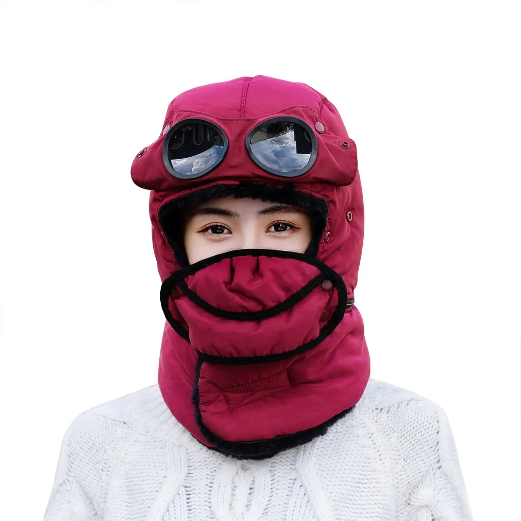 

Men Women Ski Mask Beanie Cap Knit Face Mask Winter Hunting Ear Warm Workout Hat Windproof Cycling warm Mask
