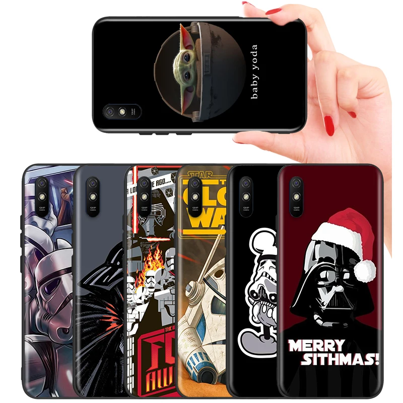 

Phone Case For Redmi 9i 9T 9A 9C 9 8A 8 GO 7 7A S2 Y2 6 6A 5 5A 4X Prime Pro Plus Star baby yoda Mickey Black TPU Cover