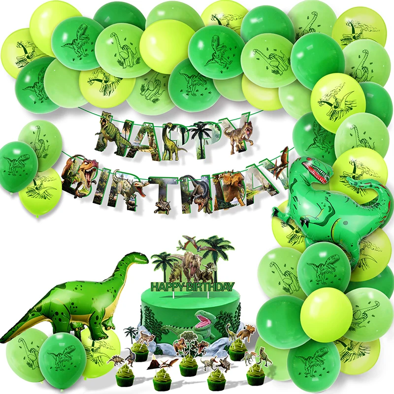 

Cute Dinosaur Party DIY Scene Layout Set Dinosaur Balloon Dino Roar Birthday Jungle Safari Theme Kids Jurassic World Dino Banner