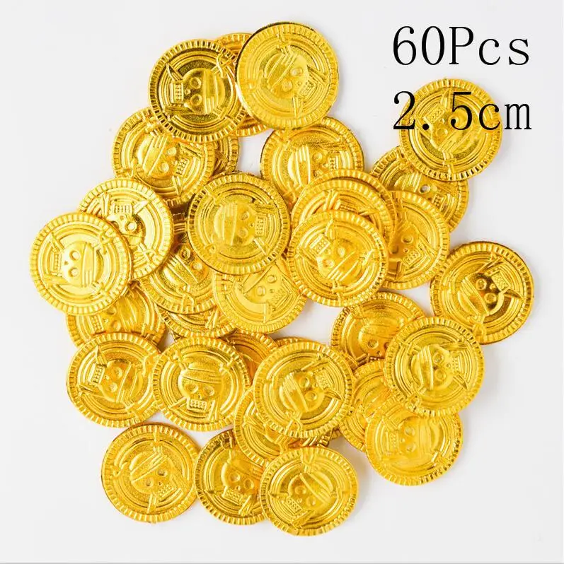60pcs Chicinlife пират с днем рождения баннер череп день рождения гирлянда тарелки попкорн коробка Пиратская тематическая вечеринка на день рождения украшения - Цвет: 60pcs